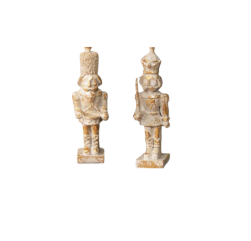 Champagne Nutcracker Ornaments Pk/2 Ast