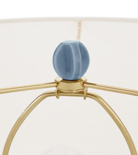 Elegant Blue Scalloped Table Lamp
