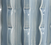 Elegant Blue Scalloped Table Lamp
