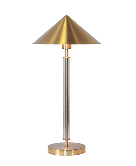 Triangular Crystal Brass Lamp