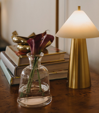 Seashell Marble & Gold Mini Lamp