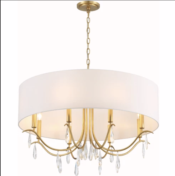 Rollins 8 Light 32" Wide Crystal Drum Chandelier