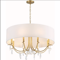 Rollins 8 Light 32" Wide Crystal Drum Chandelier