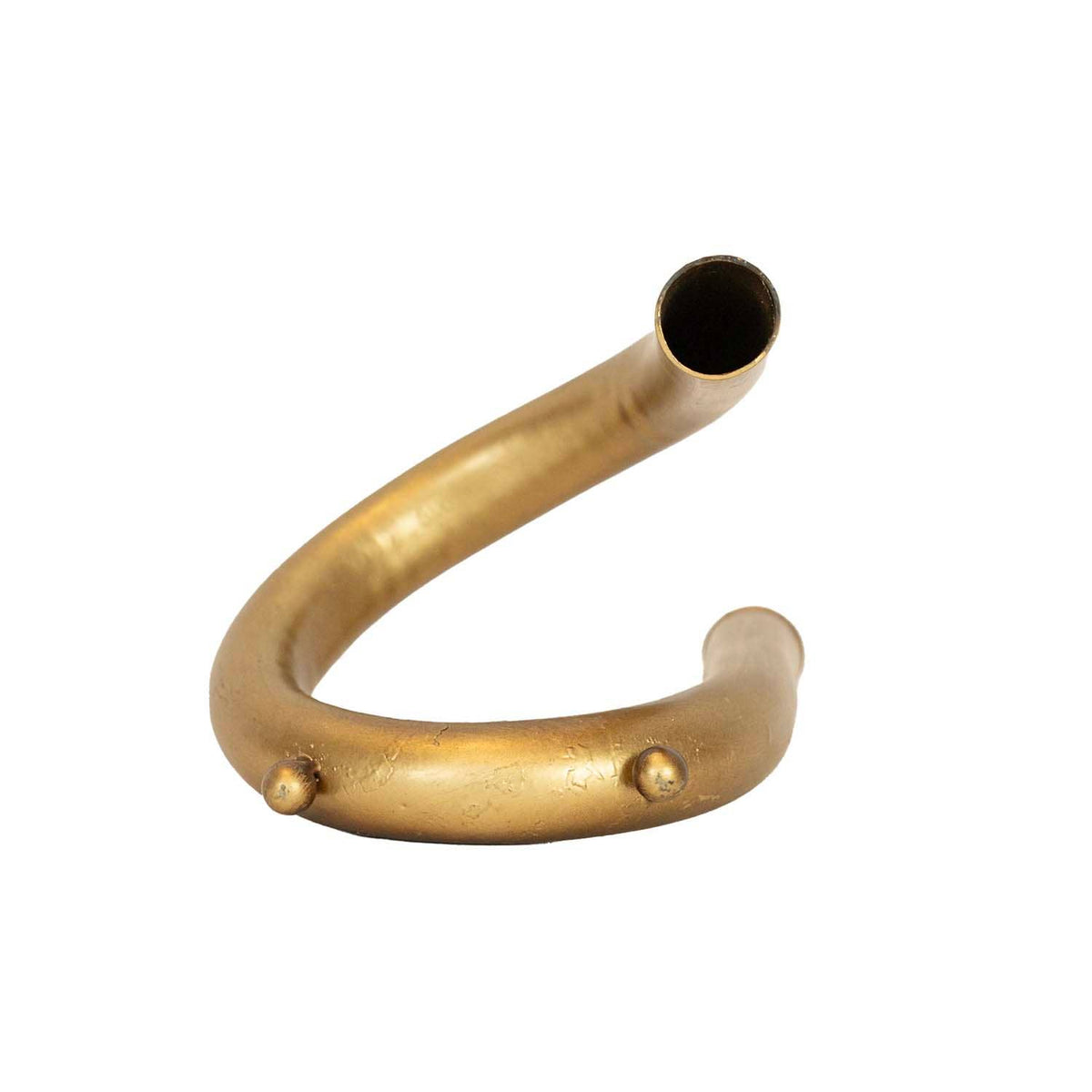 Faye Boho Twisted Curve Brass Taper Holder Metal