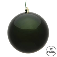 Vickerman 3" Moss Green Candy Ball Ornament, 6 per Bag