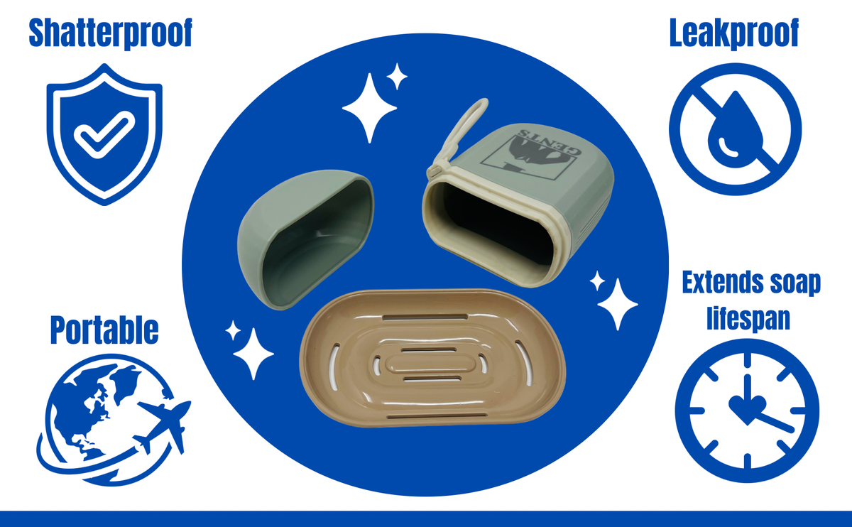 Travel Bar Soap Container Dish fits up to 5 oz bar
