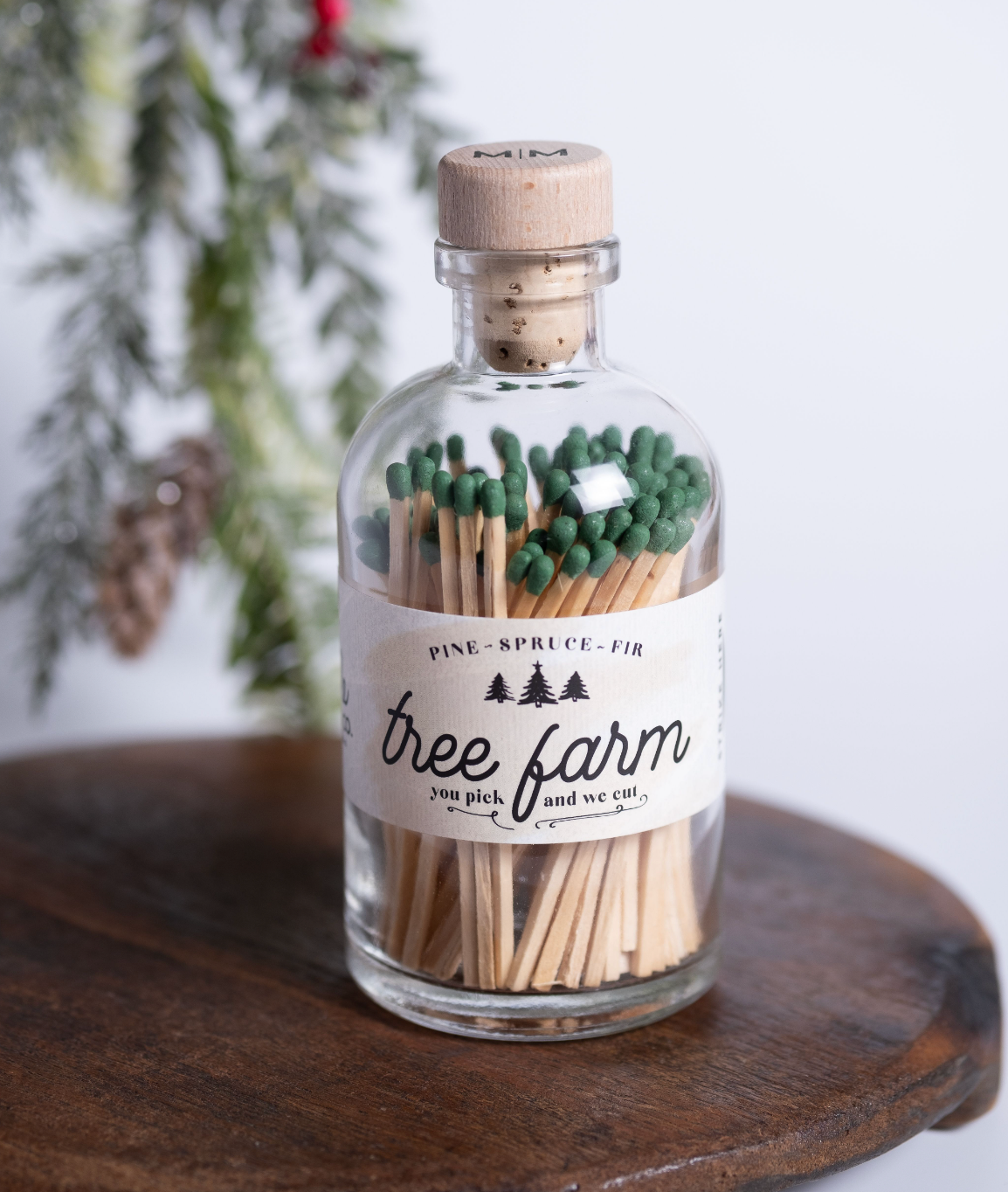 Vintage Apothecary Christmas Tree Farm Matches