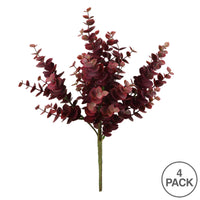 Vickerman 13" Burgundy Jade Leaf Spray 4/Pk