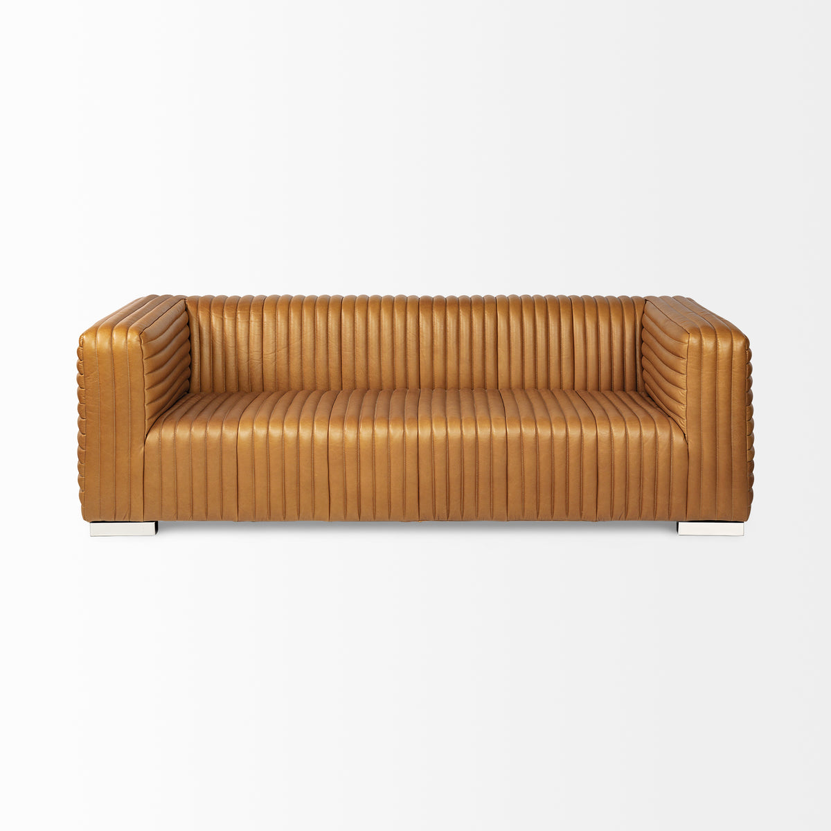 Ricciardo Cognac Leather Sofa By Mercana