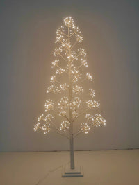 5ft White LED Cluster Tree with 720 Warm White LEDs