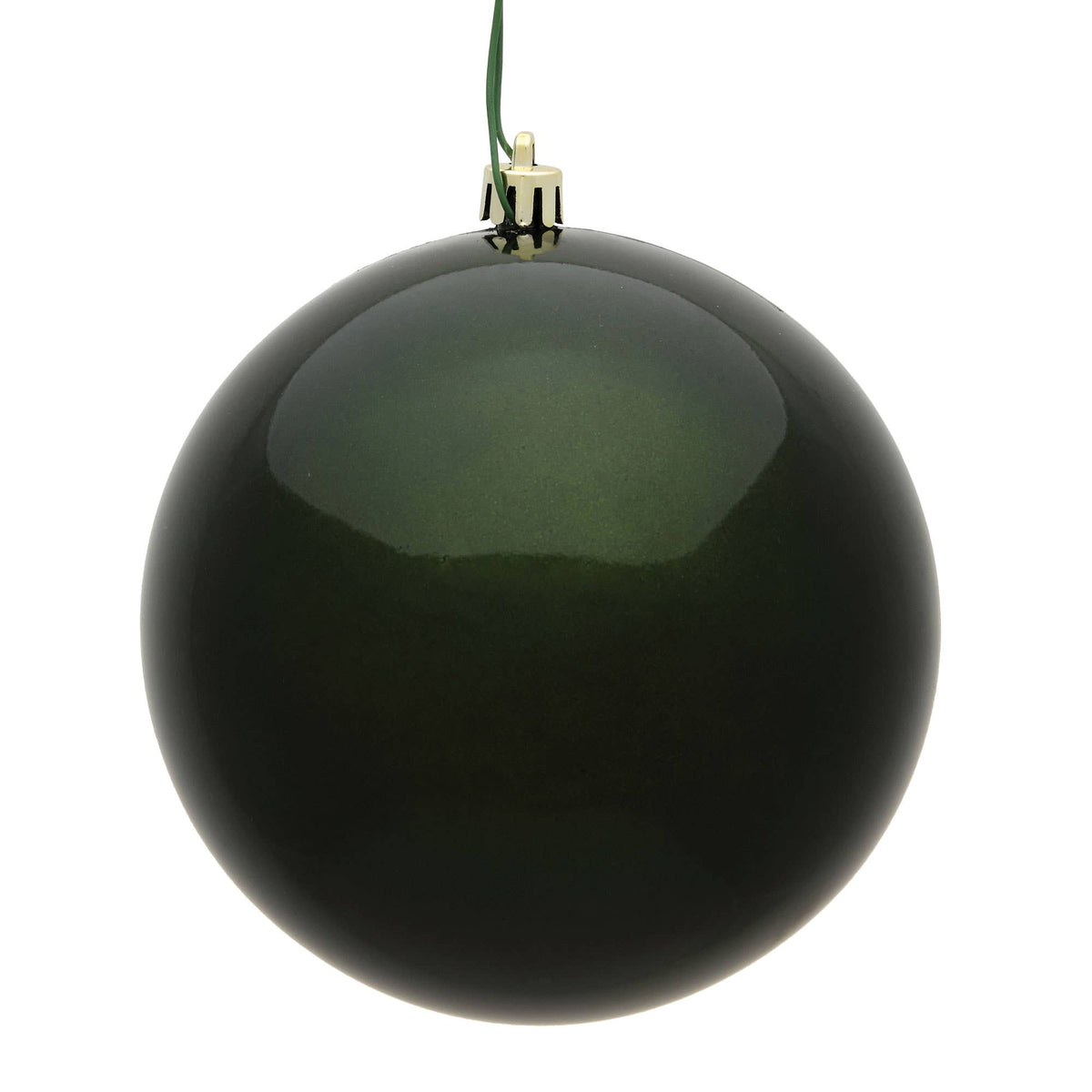 Vickerman 3" Moss Green Candy Ball Ornament, 6 per Bag
