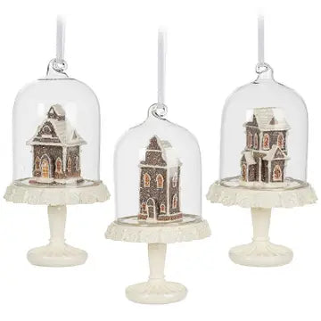 Gingerbread House Domes Ornament