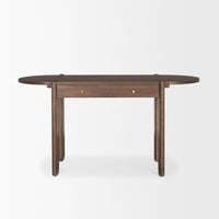 Sohan Dark Brown Elm Wood Oblong Desk