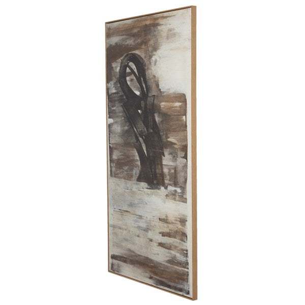 Abstract artwork "Illumination I" by Matera in mixed media on high-quality matte canvas, framed in white oak.
