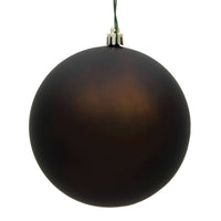 Vickerman 6" Chocolate Matte Ball Ornament, 4 per Bag