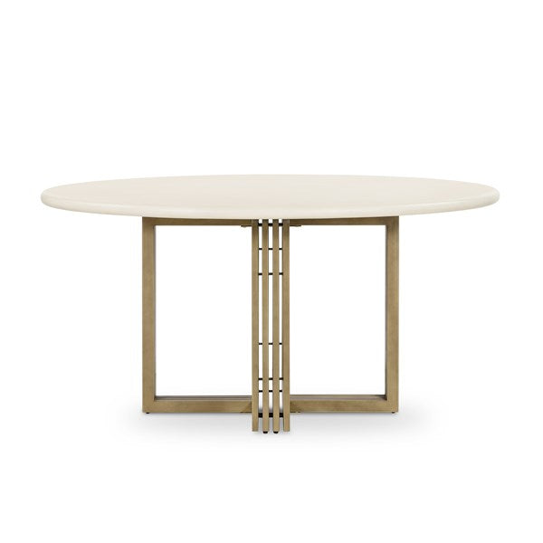 MIA ROUND DINING TABLE-PARCHMENT WHITE