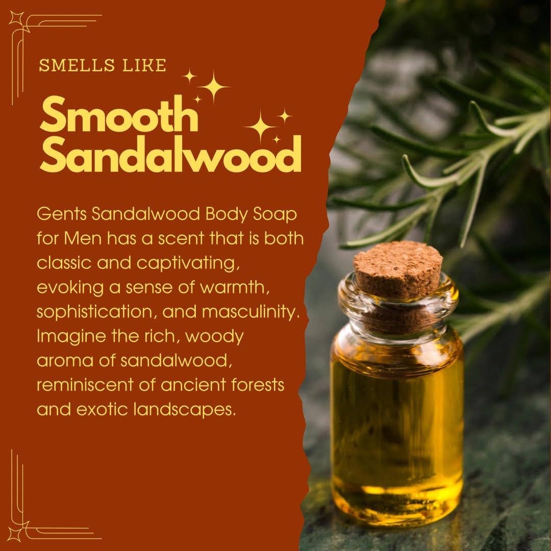 GENTS Body Soaps 5 oz All Natural 5 DIFFERENT SCENTS