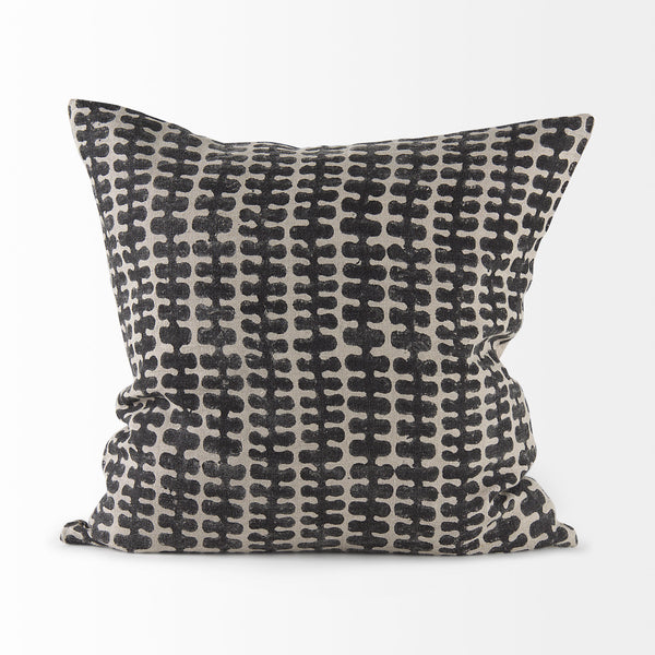 modern black and beige decorative pillow for sale