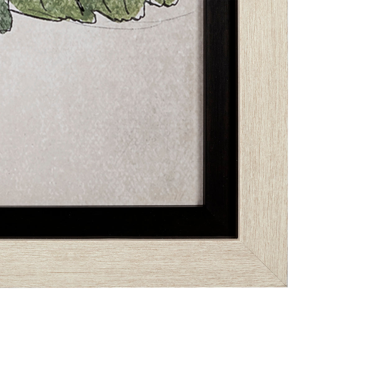 Bald Akvarellmalning Framed Art