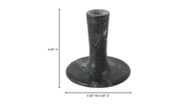 short balck marble candle holder with dimensions