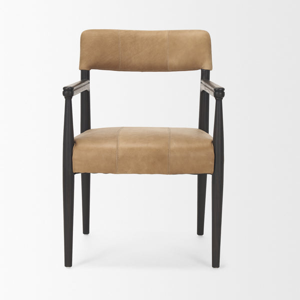 Toni Chestnut Leather Dining Chair
