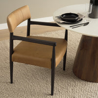 Toni Chestnut Leather Dining Chair