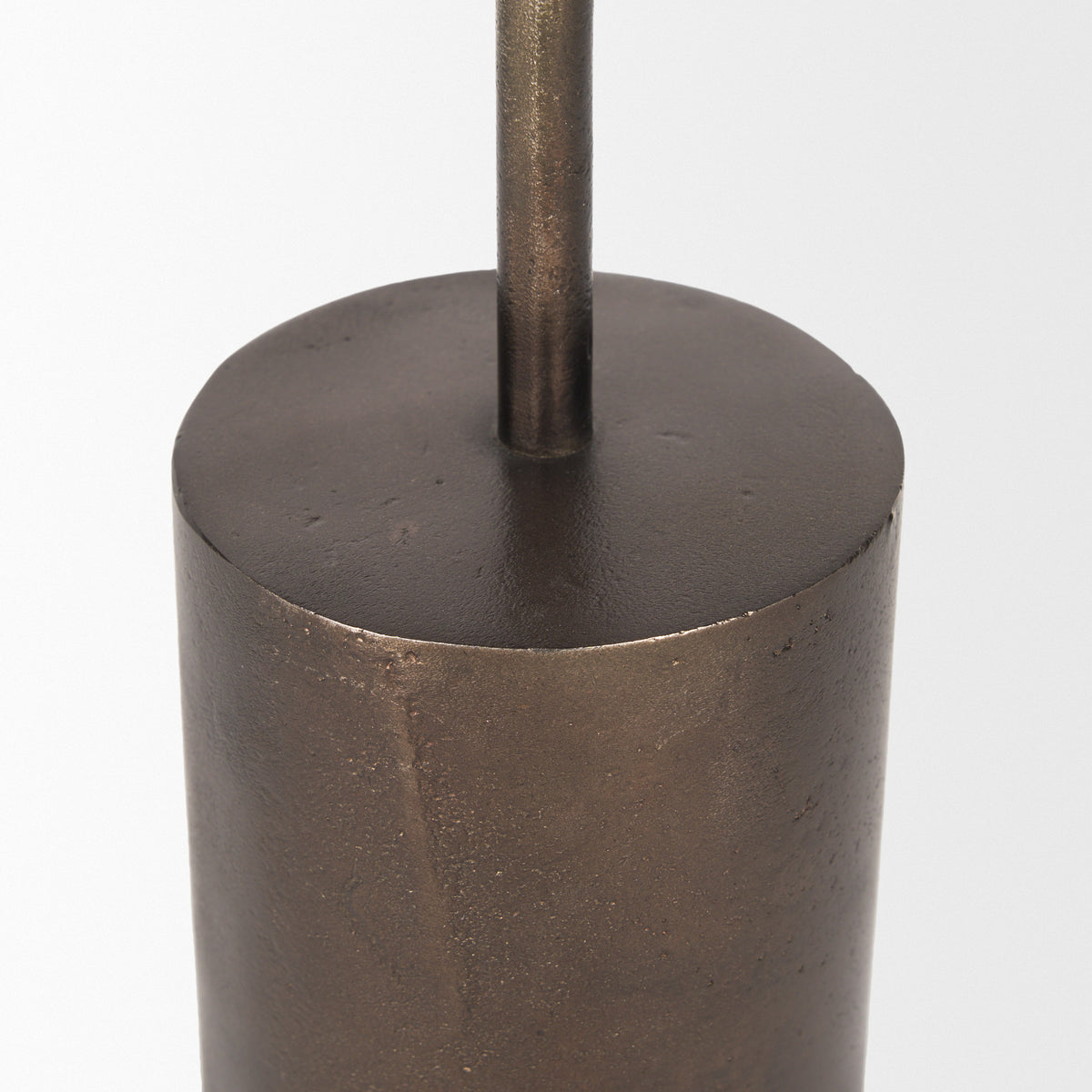 Petria Antiqued Gold Textured Metal Taper Candle Holders